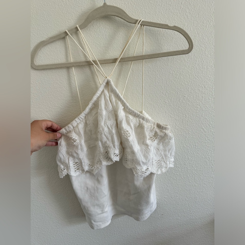 Anthropologie White Lace Women's Top